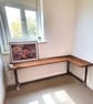 Corner Office Desk - Two Board, Custom Made Corner Desk Reclaimed Scaffold Board - Image 3