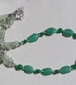 Green Aventurine, Green Jade & Prehnite Gemstone Statement Necklace "Gisselle" - Image 5