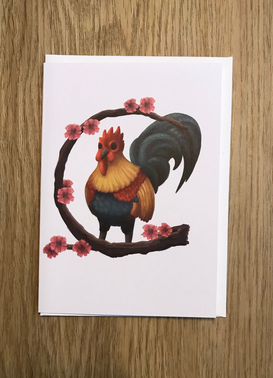 Cockerel Blank Greeting Card