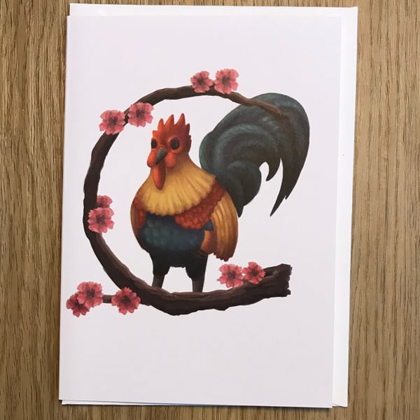 Cockerel Blank Greeting Card