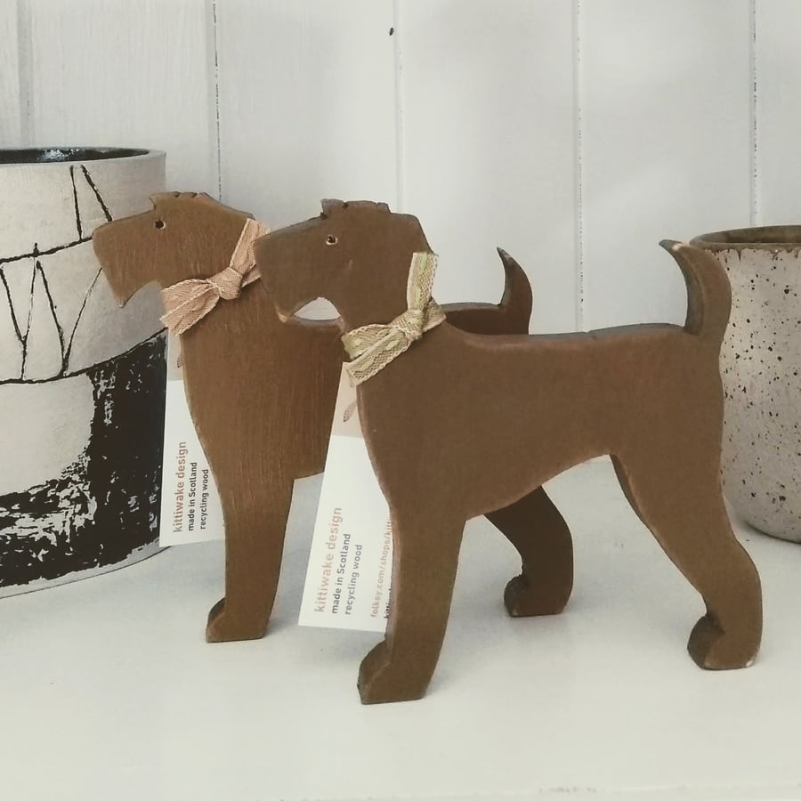 Wooden Irish Terriers