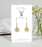 Charm Earrings - Enamel Daisy - Image 1