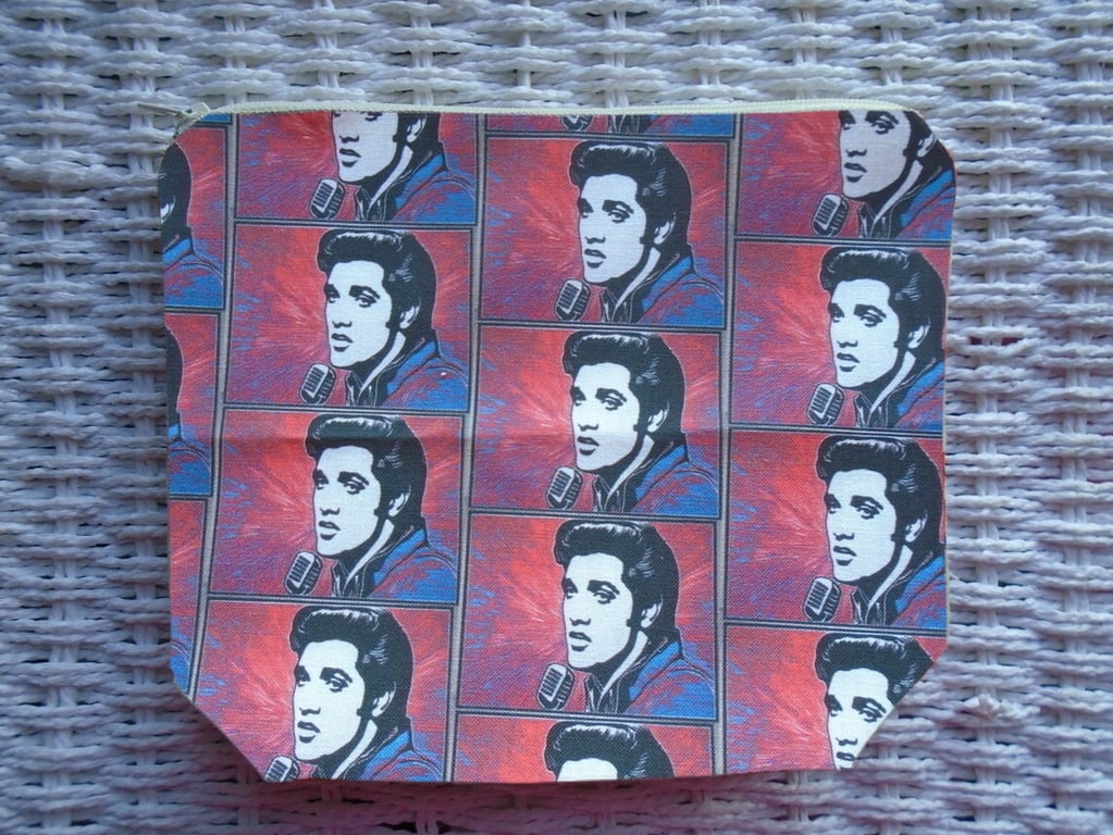 Elvis Make Up Bag or Large Pencil Case.