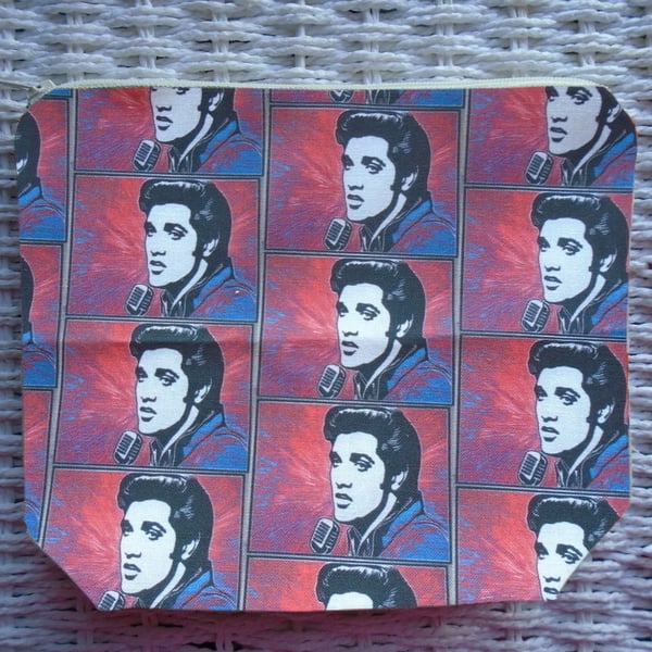 Elvis Make Up Bag or Large Pencil Case.