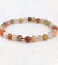 Frosted golden jade gemstone stretch bracelet  - Image 8
