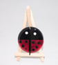 Large Ladybird Garden Hanger in Red & Black Fused Glass - 6167 - Image 5