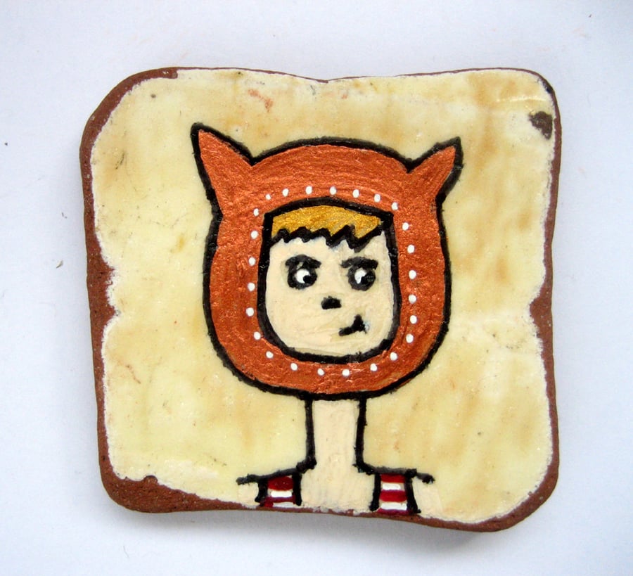 Little boy lost stone ( beach pottery)