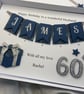 Personalised Handmade Husband Birthday Card 50th 60th Any Age Gift Boxed