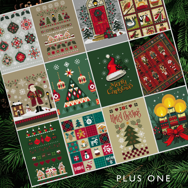 305 - 12 Christmas Samplers Advent Bundle Cross Stitch Pattern Festive Deal (PDF