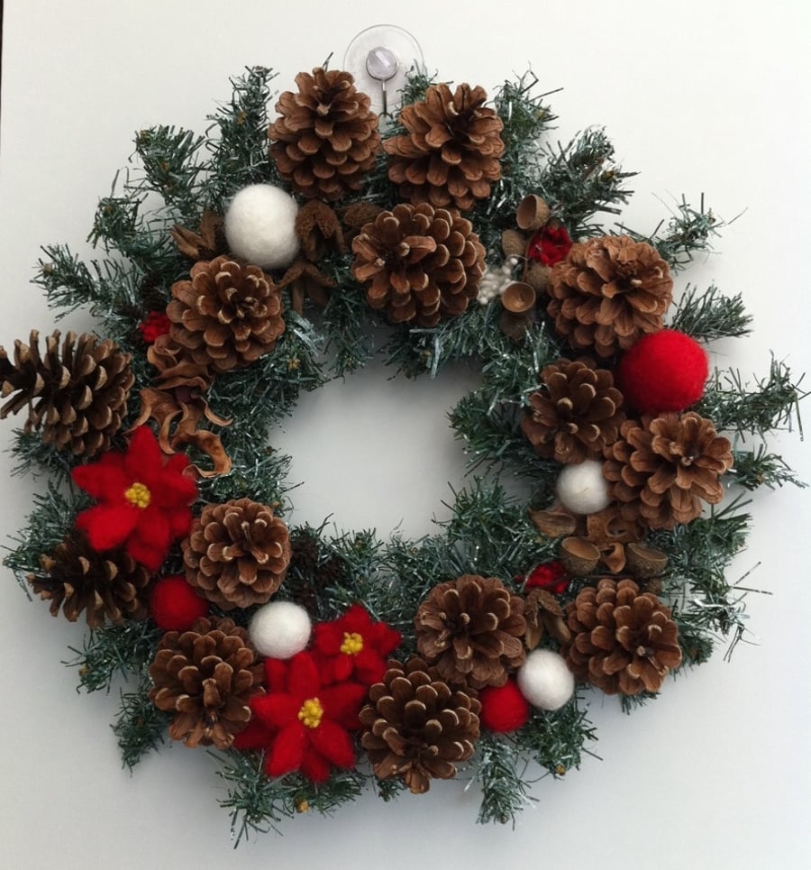 Traditional christmas decorative wreath