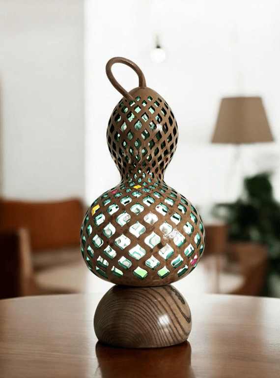 Basketry Gourd Lamp
