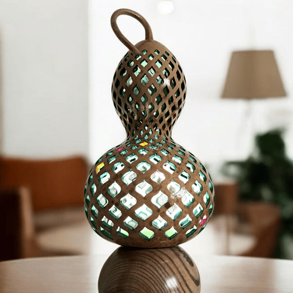 Basketry Gourd Lamp