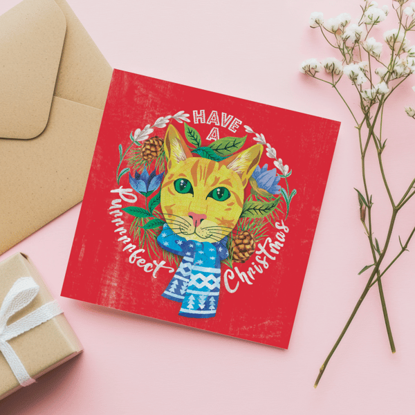 Cat Christmas Card