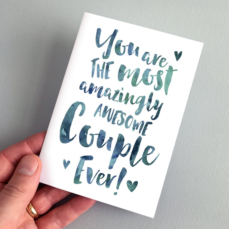 The Most Amazingly Awesome Couple Card - Engagement, Wedding, Anniversary