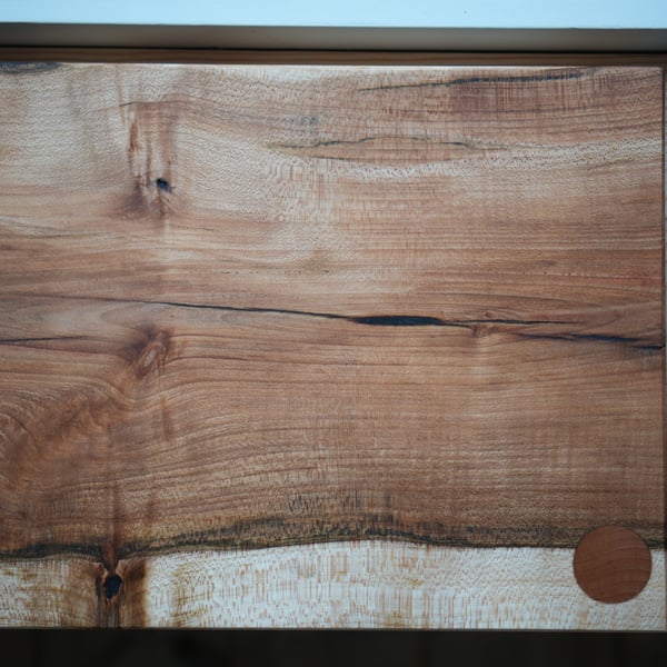 Handmade English flamed sycamore chopping board, cutting board, serving board