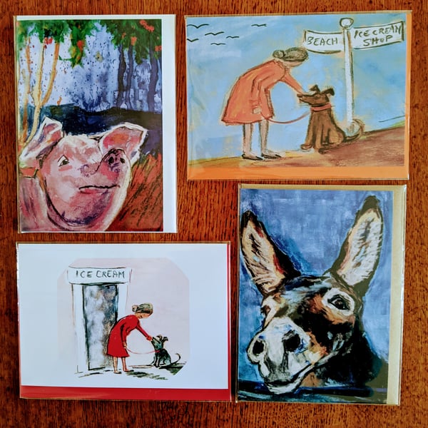 Sale of 4 greeting cards