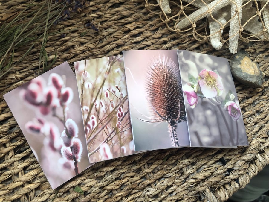 Winter Flower Notecard Set of Four