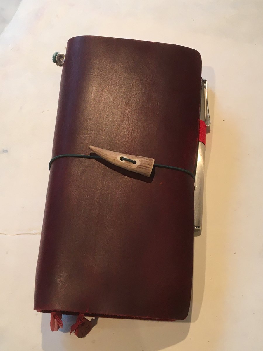 Handmade Leather Journal - Xmas Themed Traveller's Journal