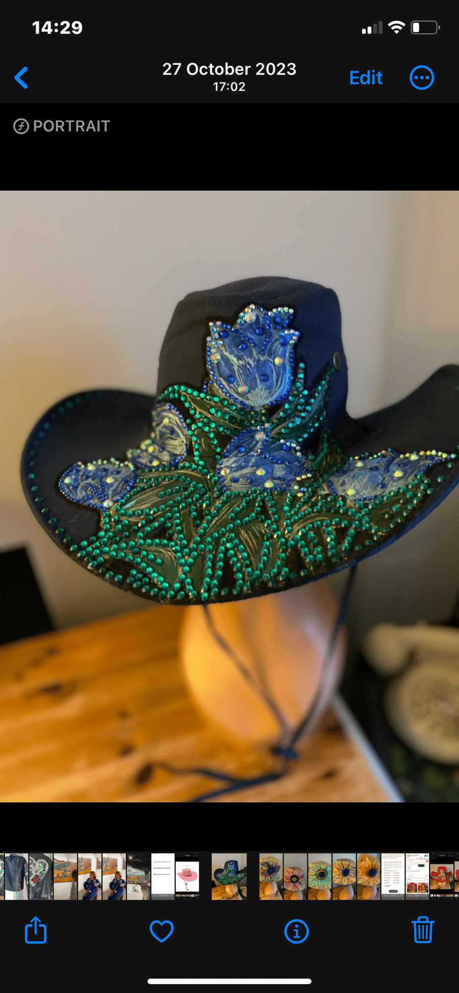 Decorated hats 