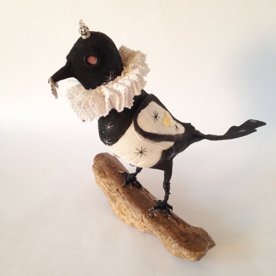 Hand made magpie collectable ornament