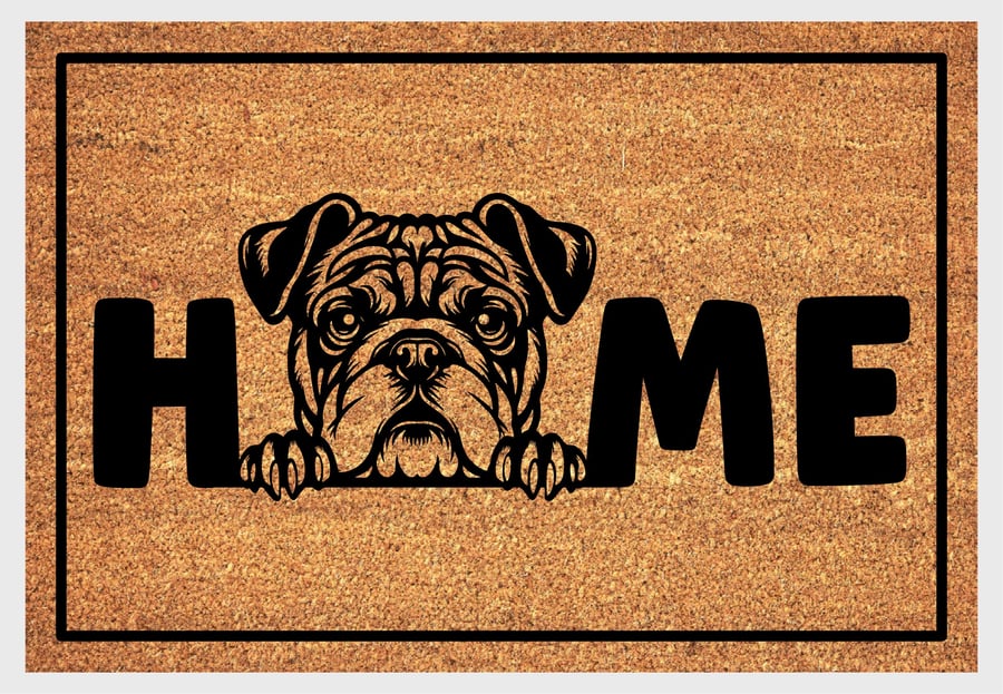 American Bulldog Home Door Mat No.3 - Bulldog Welcome Mat - 3 Sizes