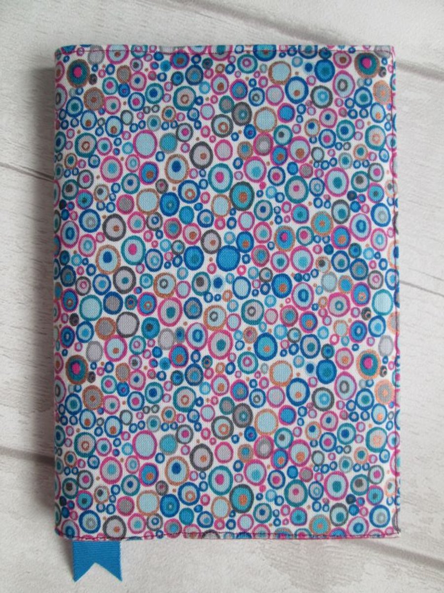 SOLD - A6 Blue & Pink 'Millefiori' Style Reusable Notebook or Diary Cover