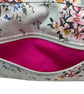 Large wash bag in Liberty cotton, floral toiletries bag with handles and pocket. - Image 4