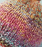 Handknit Children's Tie Top Beanie. Bright multi - Image 5