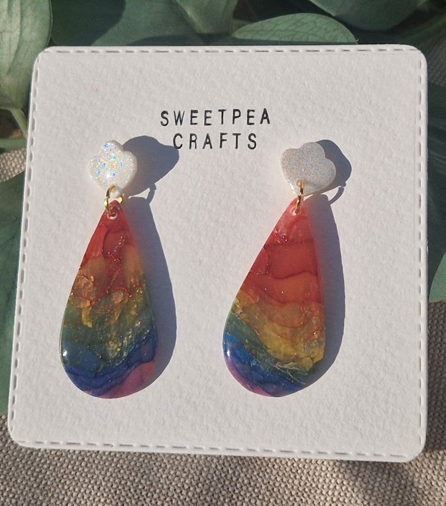 Polymer Clay Earrings: Spectrum