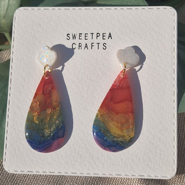 Polymer Clay Earrings: Spectrum