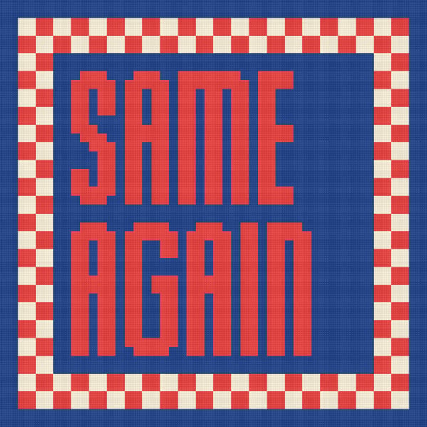 SAME AGAIN Needlepoint Cushion Pattern - Large Digital Tapestry Chart PDF