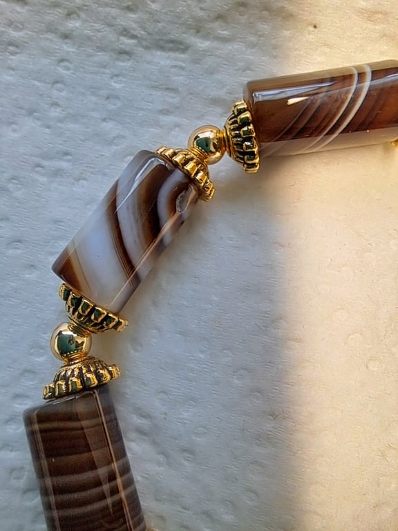 Agate Tube Bracelet 