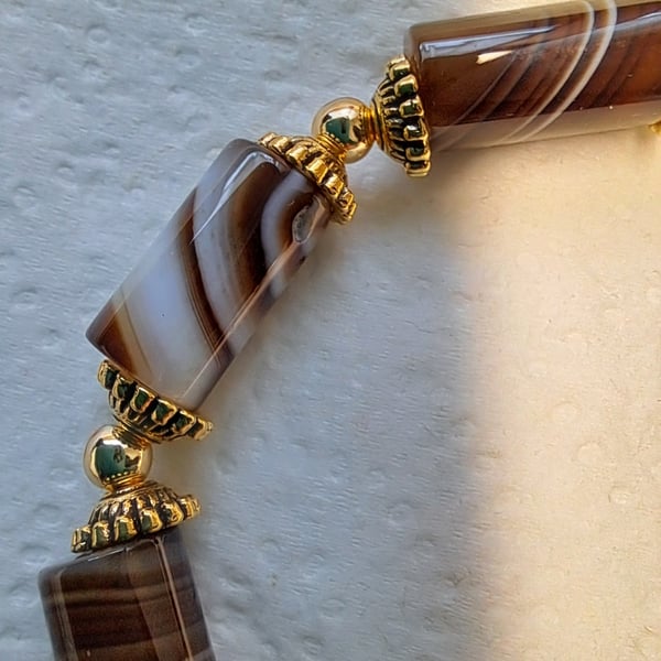 Agate Tube Bracelet 