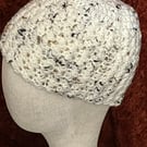 Cream Coloured Crocheted Beanie Hat