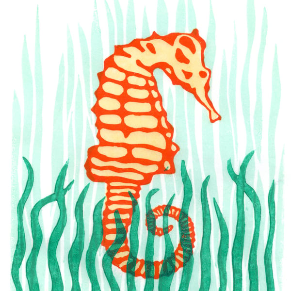 Seahorse and seagrass