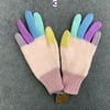 Handknitted handmade gloves - Rainbow colour theme - FREE UK POSTAGE