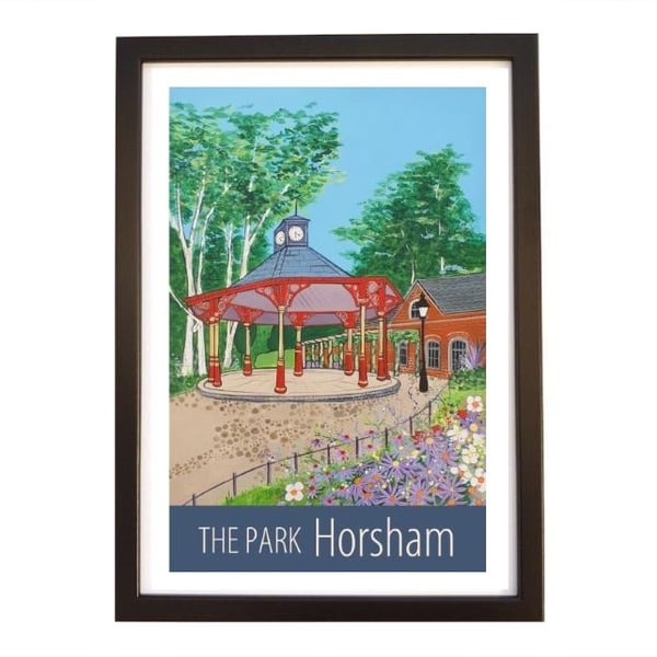 Horsham Park travel poster print by Susie West