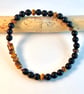 Tigers Eye & Black Onyx Bracelet - Larger Size - Father's Day, Gifts For Men - Image 4