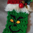 Christmas Stocking Crochet Grinch