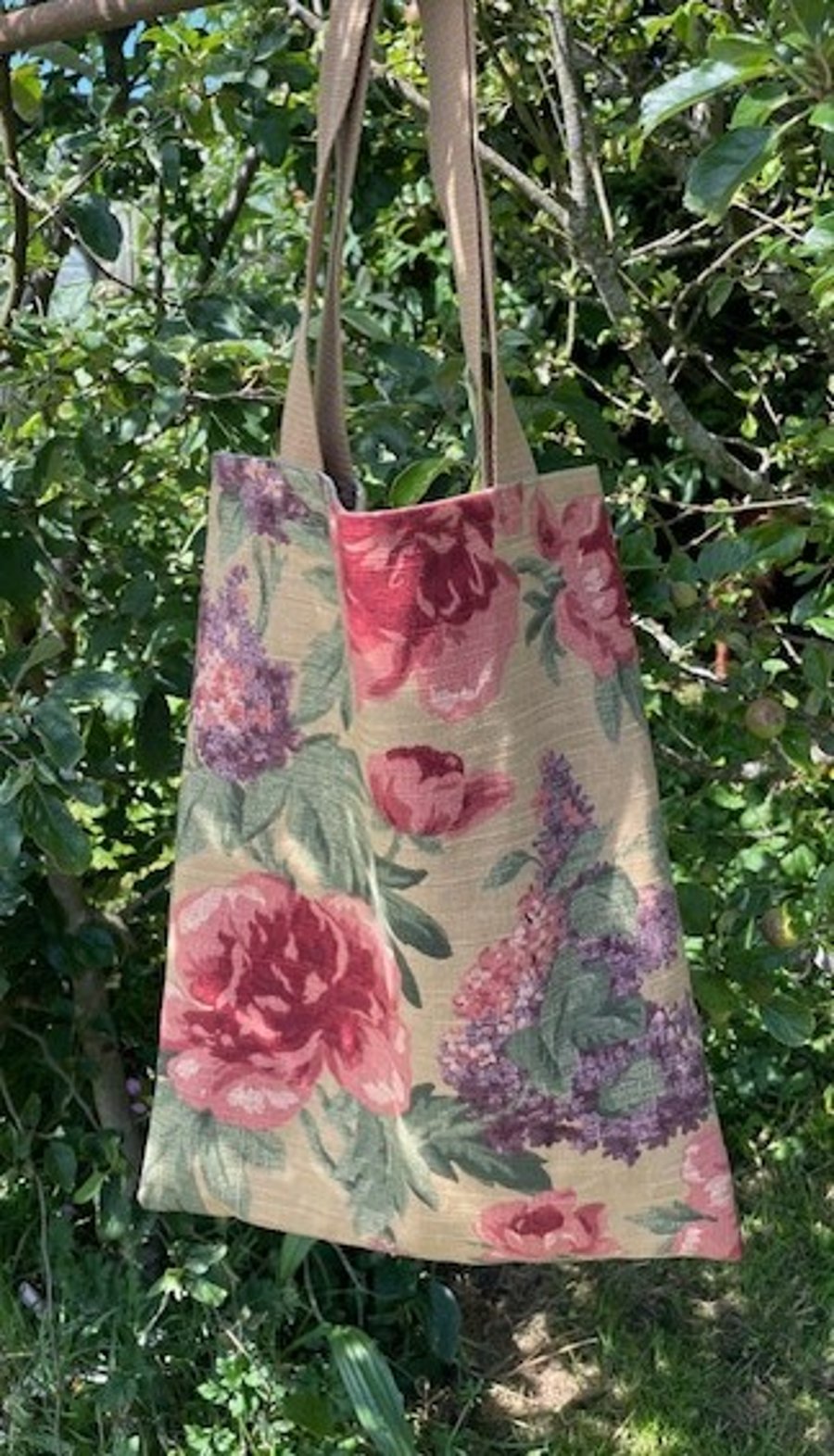 Vintage floral shopper made from Sanderson 'Pangbourne' fabric free p&p