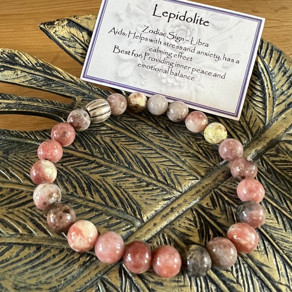 Lepidolite - Elasticated Bracelet 