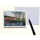 Blank Greetings Card River Dart Totnes Devon  From Original Painting  size A6