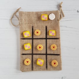 Jammy Dodger biscuit and Battenberg cake Tic Tac Toe game