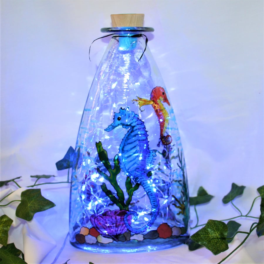 Under the Sea - Handpainted Bottle Light