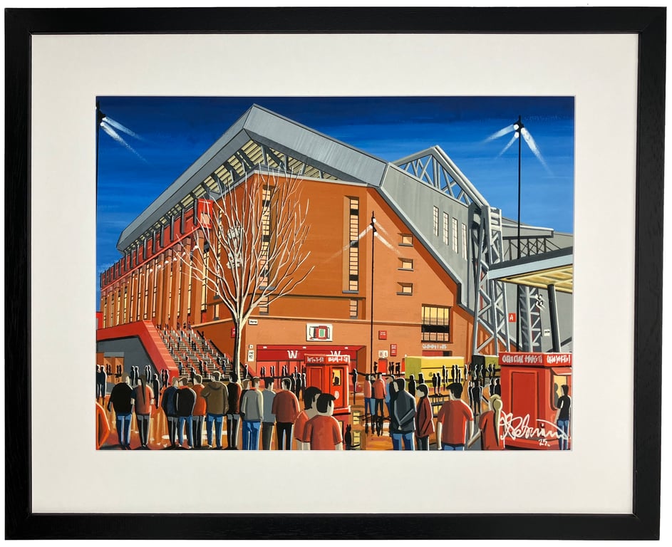 Liverpool. Anfield. Framed Football Club F.C Stadium Art Print 20" x 16" Frame
