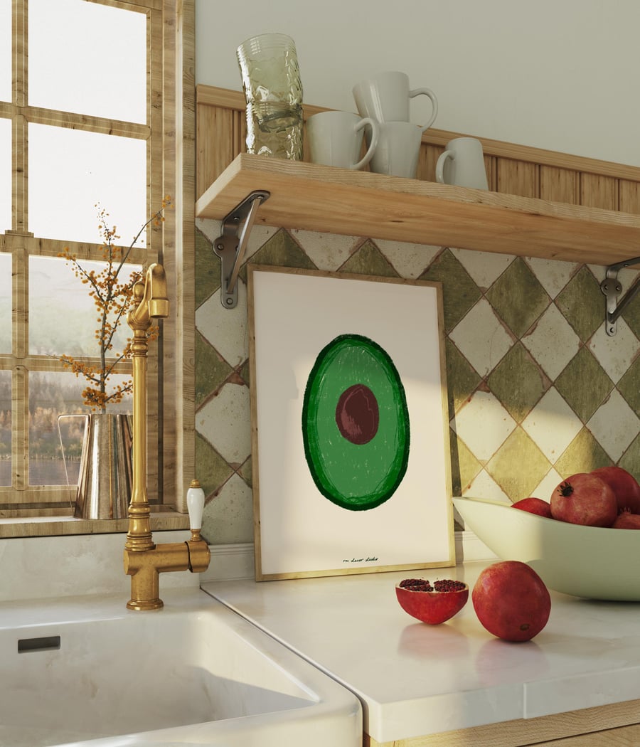 Avocado Art Print Poster