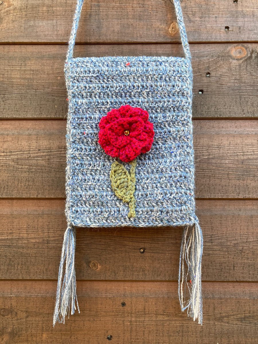 Crochet bag satchel cotton 