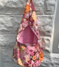 Pink Cotton Peg Bag, Lined Storage Bag for Pegs, handmade in Yorkshire - Image 2