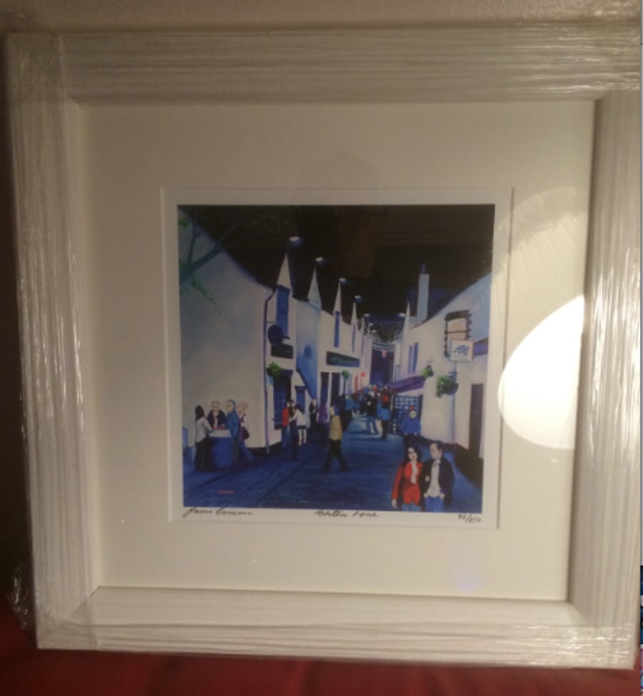 Framed Limited Edition Giclee print of Ashton Lane Glasgow ( Free pp UK) 