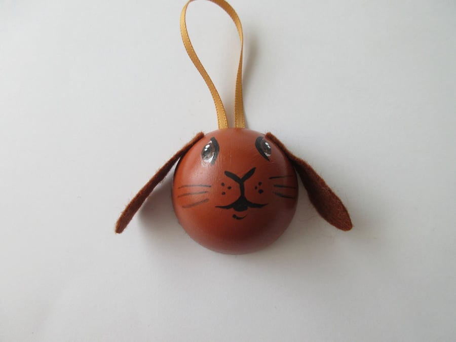 Bunny Bauble Christmas Tree Hanging Decoration Rabbit Head